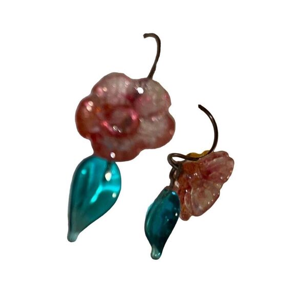 Tiffany Noel Glass Lampwork Floral Earrings - Picture 6 of 11
